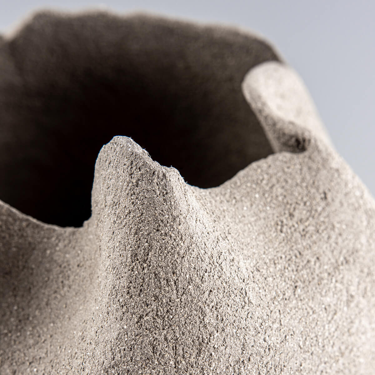 Luxury handmade decor vase in stoneware clay for a private collector and a wedding gift.