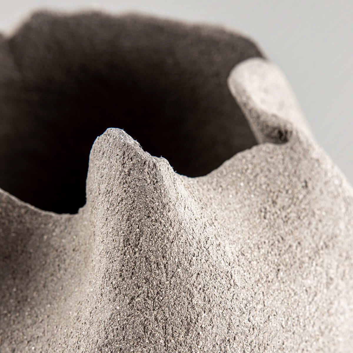 Luxury handmade decor vase in stoneware clay for a private collector and a wedding gift.