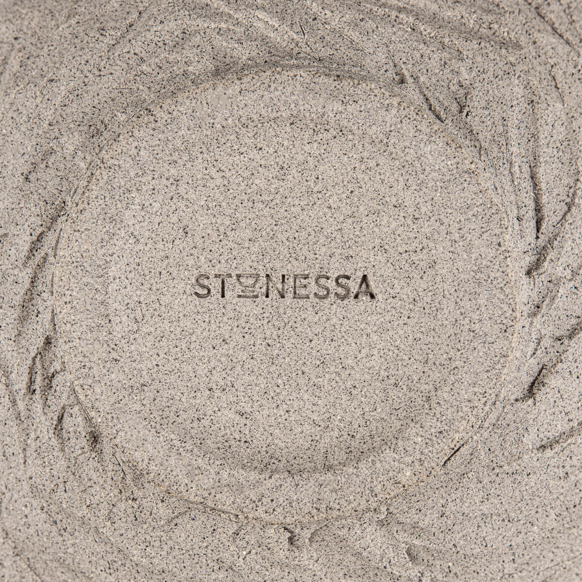 Bottom view revealing the unglazed, textured base and artisanal ceramic footring.