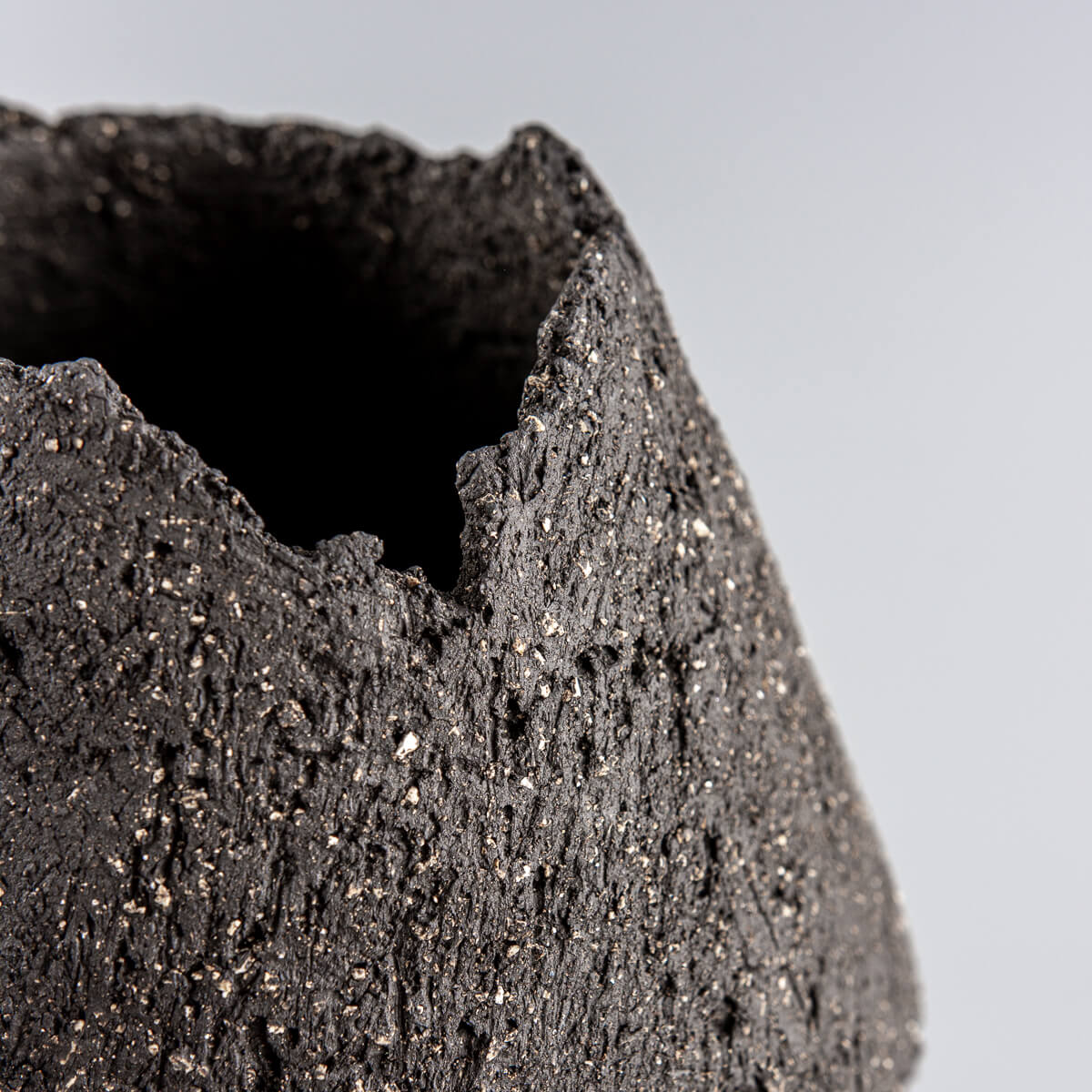 Luxury handmade decor pottery vase with sculptural design for interior design collectors.