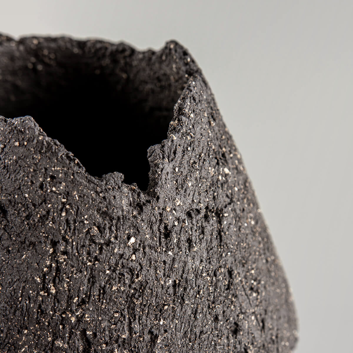 Luxury handmade decor pottery vase with sculptural design for interior design collectors.