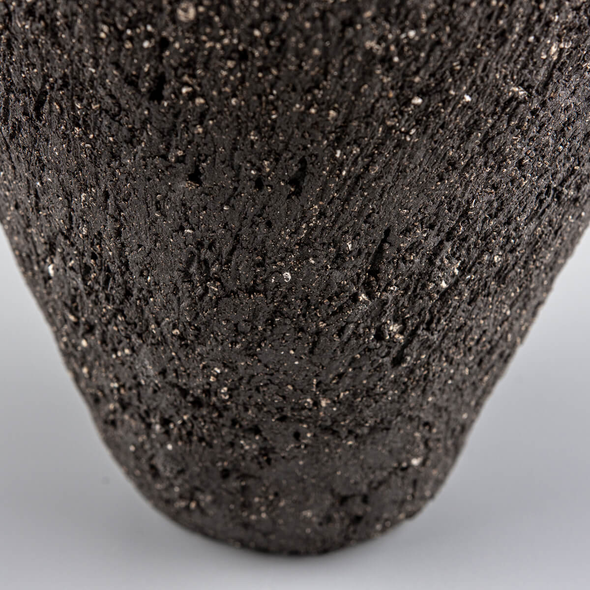 Limited edition handmade ceramic vase with sculptural form for home and hotel interior design.
