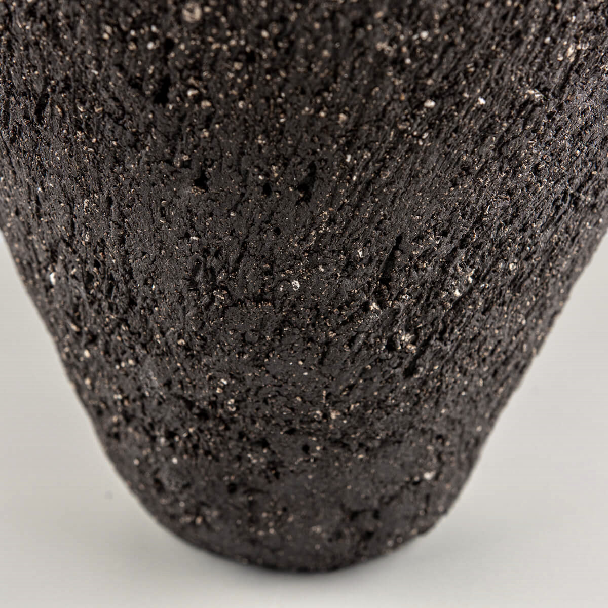 Limited edition handmade ceramic vase with sculptural form for home and hotel interior design.