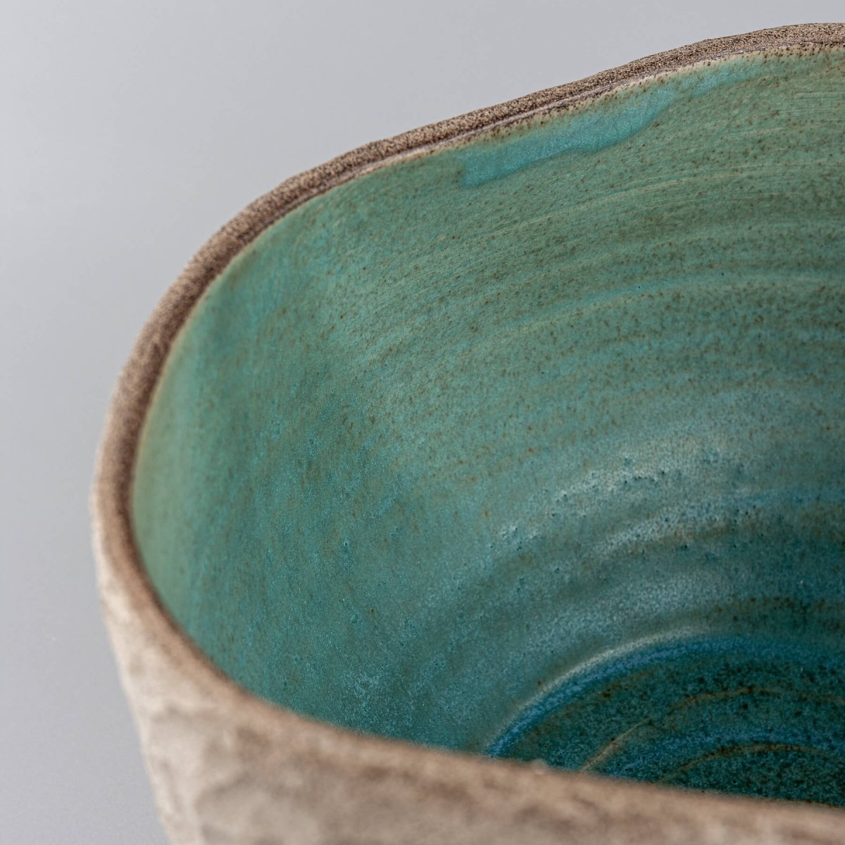 Elegant handmade ceramic vases with turquoise glazed interior for a wedding gift or a housewarming gift.