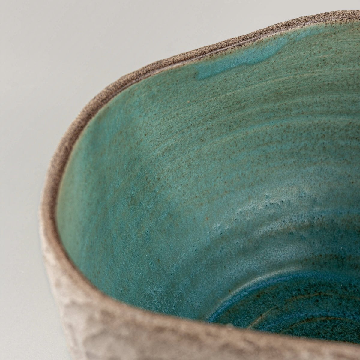 Elegant handmade ceramic vases with turquoise glazed interior for a wedding gift or a housewarming gift.